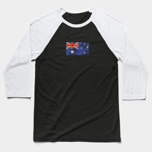 Vintage Aged and Scratched Australian Flag Baseball T-Shirt